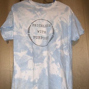 Priceless with purpose light blue bleached tshirt
